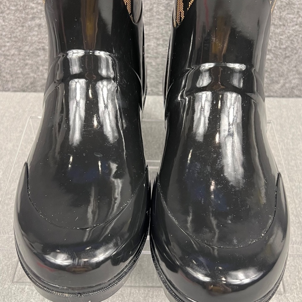 Michael Kors Logo Mid Calf Rain Boots Sz 7 Buckle Lugged Outdoors Streetwear - Picture 6 of 11